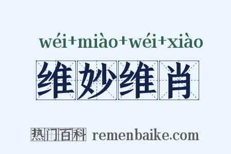 维妙维肖是什么意思的图片